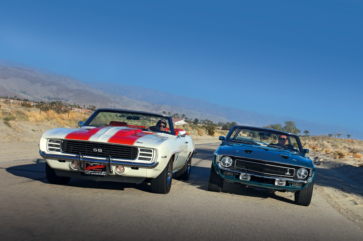 Muscle-car shoot-out: Chevrolet Camaro SS 396 Indy Pace Car vs Shelby GT500  Cobra Jet | Classic & Sports Car