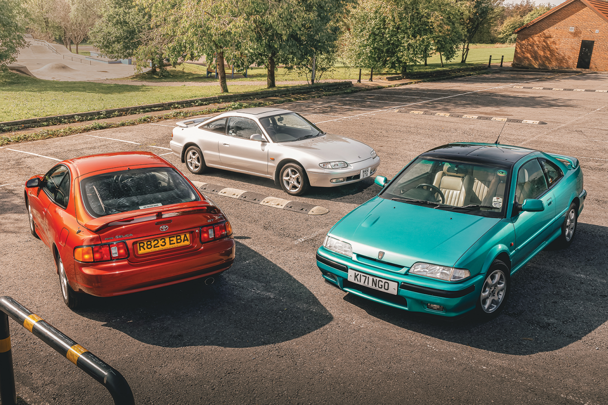 Classic & Sports Car – Toyota Celica GT vs Mazda MX-6 vs Rover 220 turbo: ’90s hits