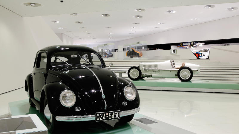 Inside the Porsche Museum in Stuttgart